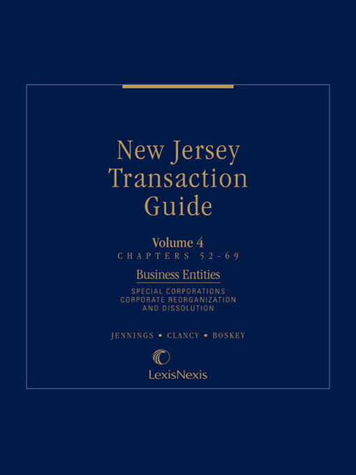 Title details for New Jersey Transaction Guide by E. Judson Jenning - Wait list